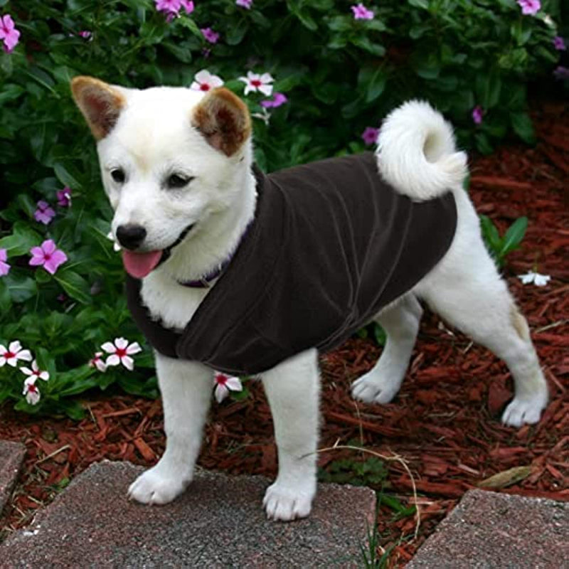 Dog Fleece Vest, Warm Sweatshirt Puppy Stretchy Sweater Pullover Dog Turtleneck Coat Dog Winter Jacket With Leash Hole-Paw Print Pad