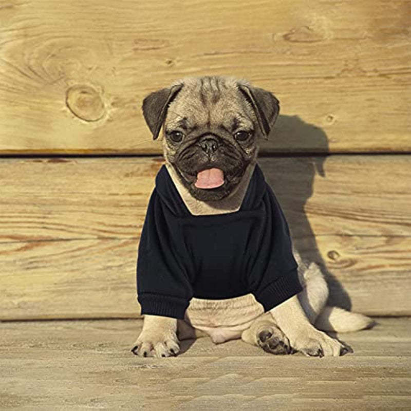 Dog Sweatshirt Hoodie 2 Pack Pet Puppy Sweaters For Small Dogs Girl Boy Chihuahua Doggie Clothes Outfit Apparel Cats Clothing Coats-Paw Print Pad