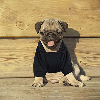 Dog Sweatshirt Hoodie 2 Pack Pet Puppy Sweaters For Small Dogs Girl Boy Chihuahua Doggie Clothes Outfit Apparel Cats Clothing Coats-Paw Print Pad