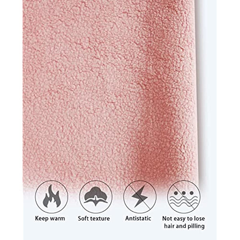 Basic Dog Hoodie Sweatshirts, Pet Clothes Hoodies Sweater With Hat & Leash Hole, Soft Cotton Outfit Coat For Small Medium Large Dogs Velvet Pink-Paw Print Pad