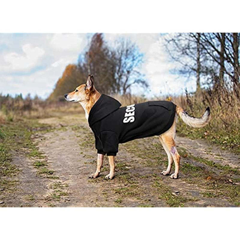 Dog Hoodie Security Dog Sweater Soft Brushed Fleece Dog Clothes Dog Hoodie Sweatshirt With Pocket Dog Sweaters For Large Dogs-Paw Print Pad