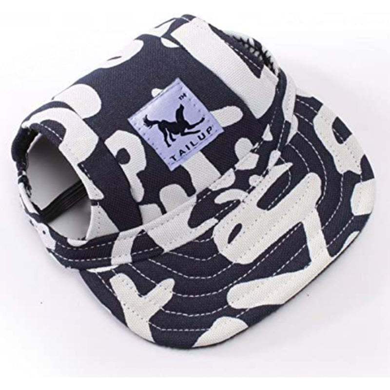 Baseball Caps Hats With Neck Strap Adjustable Comfortable Ear Holes For Small Medium And Large Dogs In Outdoor Sun Protection-Paw Print Pad