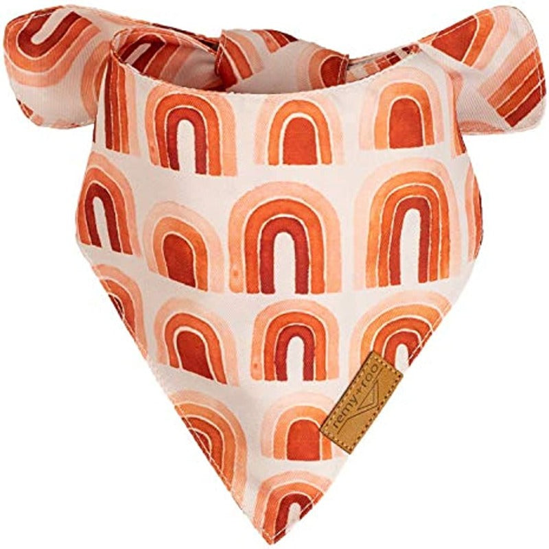 Dog Bandanas - 4 Pack Rubi Set Premium Durable Fabric Unique Shape Adjustable Fit Multiple Sizes-Paw Print Pad