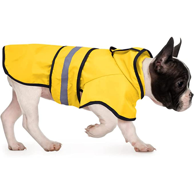 Raincoat Hooded Slicker Poncho For Dogs And Puppies-Paw Print Pad
