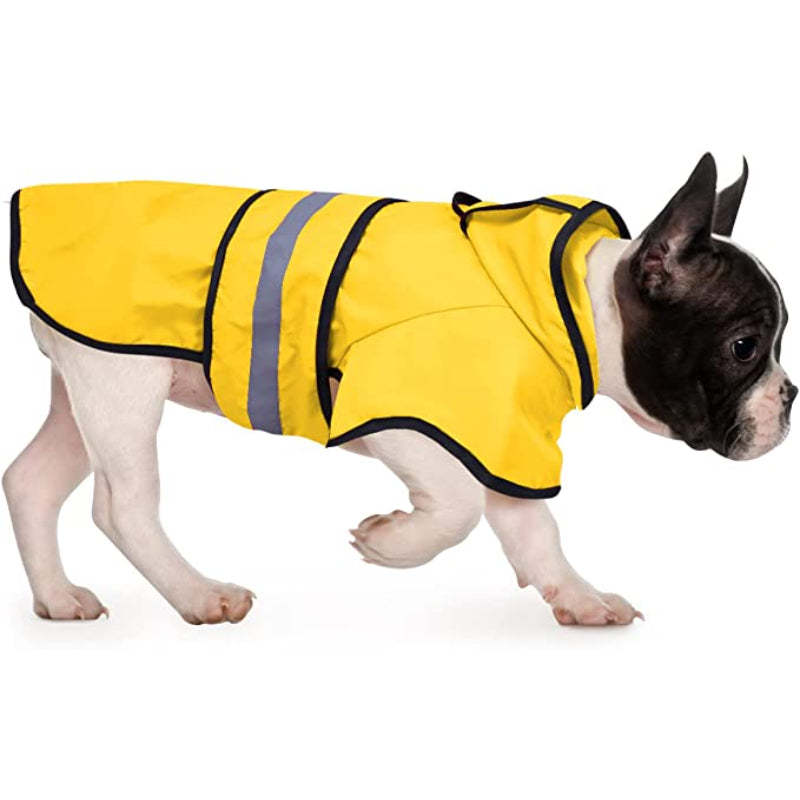 Raincoat Hooded Slicker Poncho For Dogs And Puppies-Paw Print Pad