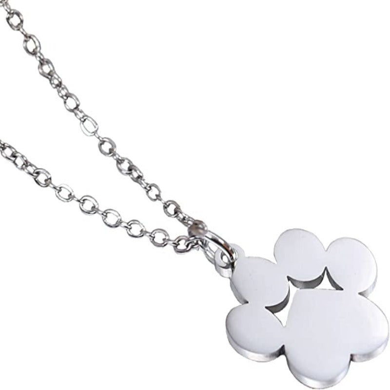 Paw Print Pendant Necklace Dog Necklace-Paw Print Pad