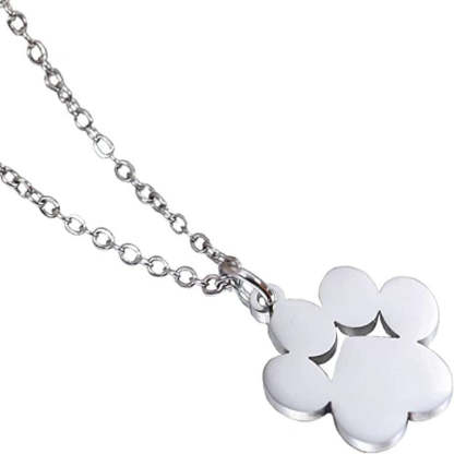 Paw Print Pendant Necklace Dog Necklace-Paw Print Pad
