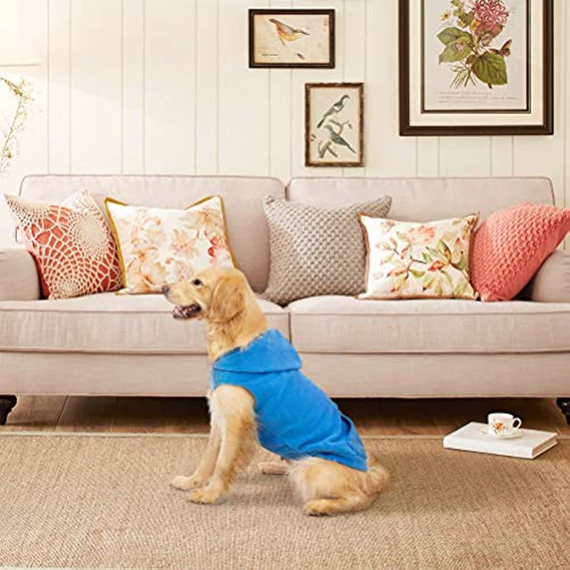 Pet Dog Clothes With Pocket, Polar Fleece Dog Hoodie Fall-Paw Print Pad