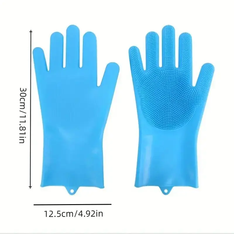 Summer Pet Bath Massage Silicone Paw Glove Paws Cleaner, 1 Pair Dogs, Cats & Kittens Bath Shampoo Brush with High-density Teeth, Pet Grooming Gloves, Pet Supplies, Dog Grooming