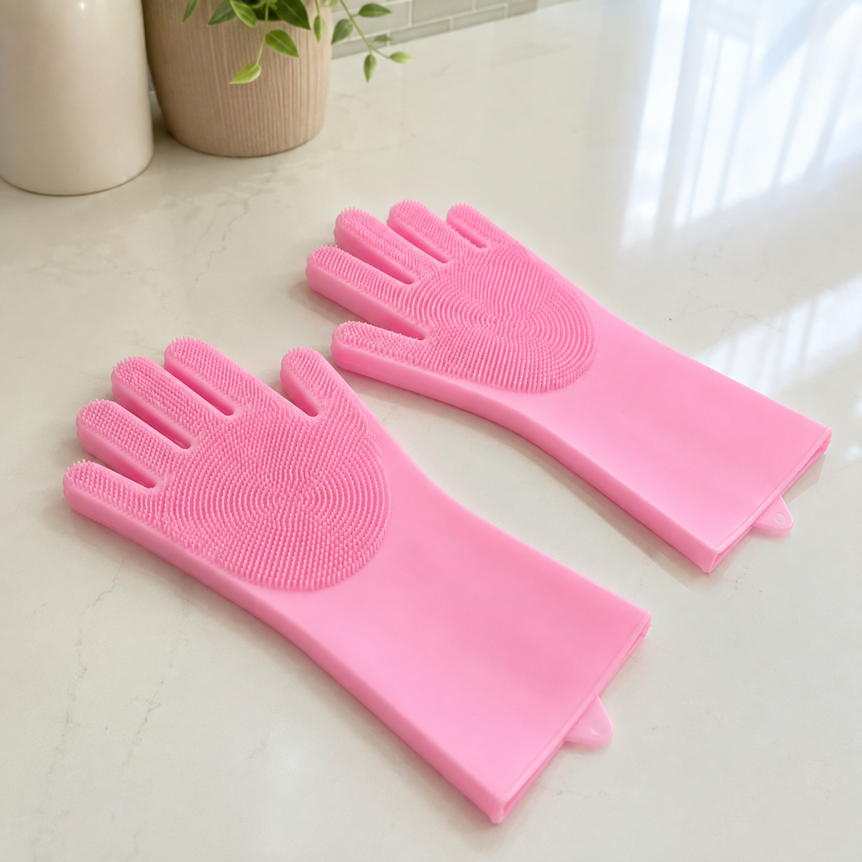 Silicone Pet Grooming Gloves for Bathing Cleaning Use