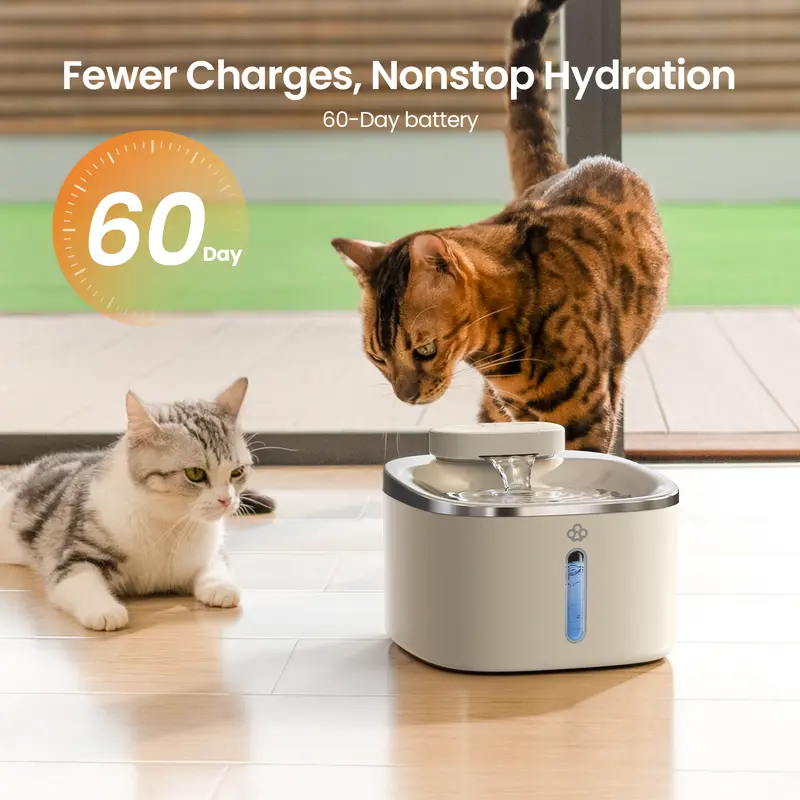 Wireless 118oz Automatic Cat Water Fountain With Motion Sensor And Low Noise
