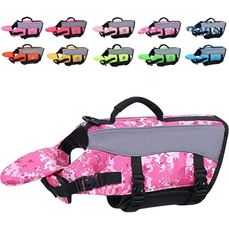 Dog Life Jackets With Extra Padding Pet Safety Vest For Dogs Lifesaver Preserver, Yellow, X-small-Paw Print Pad