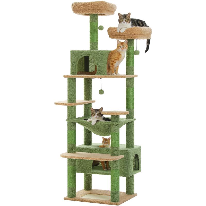 72 Inch Flower Cactus Cat Tree Tower