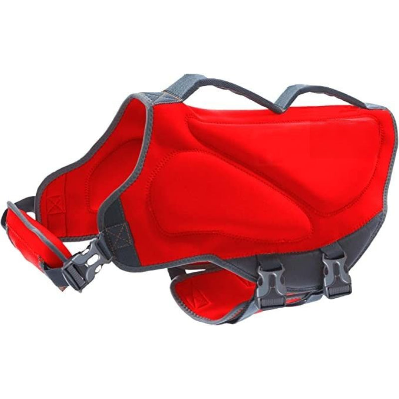 Splash Orange Dog Life Jacket, Small-Paw Print Pad