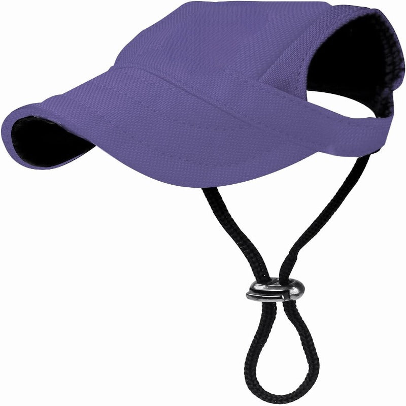 Dog Baseball Cap With Adjustable Dog Outdoor Sport Sun Protection Hat-Paw Print Pad