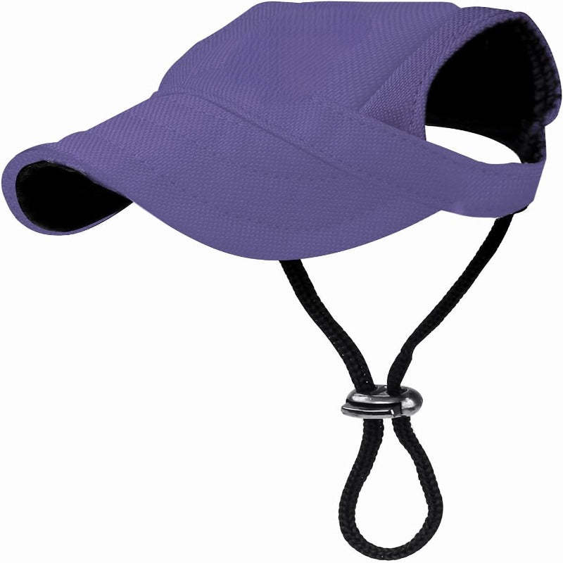 Dog Baseball Cap With Adjustable Dog Outdoor Sport Sun Protection Hat-Paw Print Pad
