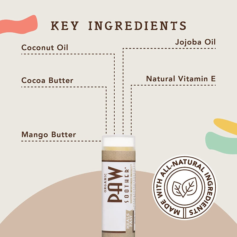Paw Soother Trial Stick Natural, Organic, Healing Paw Pad Balm For Pets-Paw Print Pad