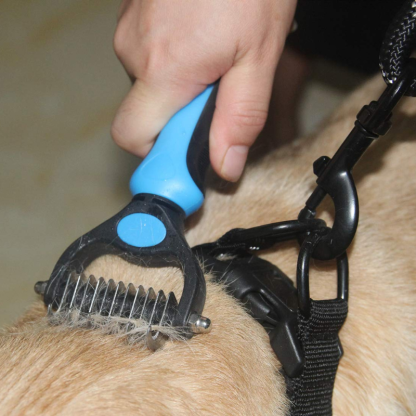 Double Sided Pet Grooming Brush-Paw Print Pad