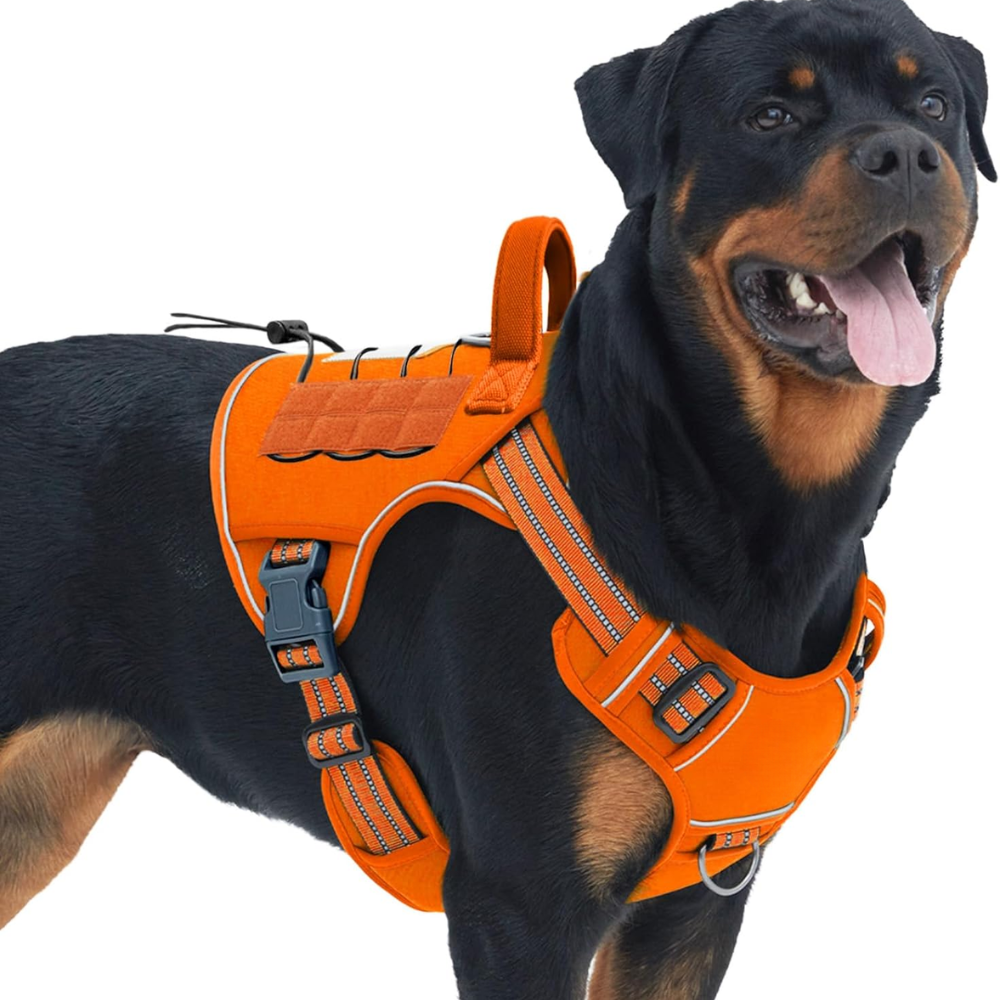 Tactical Dog Harness No Pull Adjustable Reflective Vest