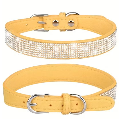 Adjustable Rhinestone Dog Collar