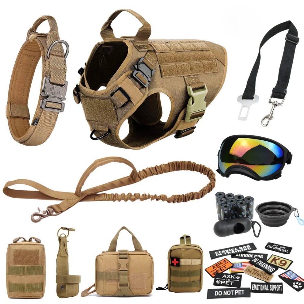Tactical Training Dog Harness-Paw Print Pad