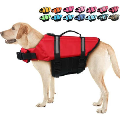 Beach Boating With High Buoyancy, Dog Flotation Vest For Dogs-Paw Print Pad