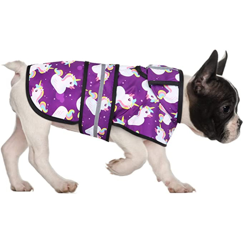 Raincoat Hooded Slicker Poncho For Dogs And Puppies-Paw Print Pad