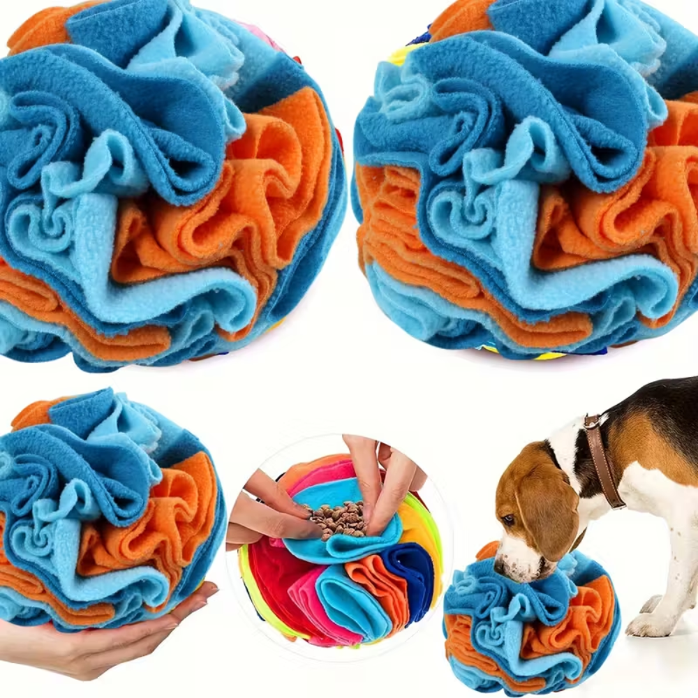 Interactive Scented Snuffle Ball With Swirl Design For Pets