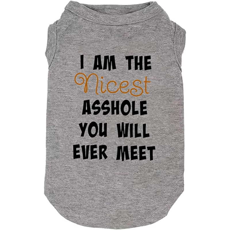 Dog Clothes Funny Slogan Print T Shirt Vest Soft and Light-Weight for Small Medium Large Dogs Sleeveless Shirts-Paw Print Pad