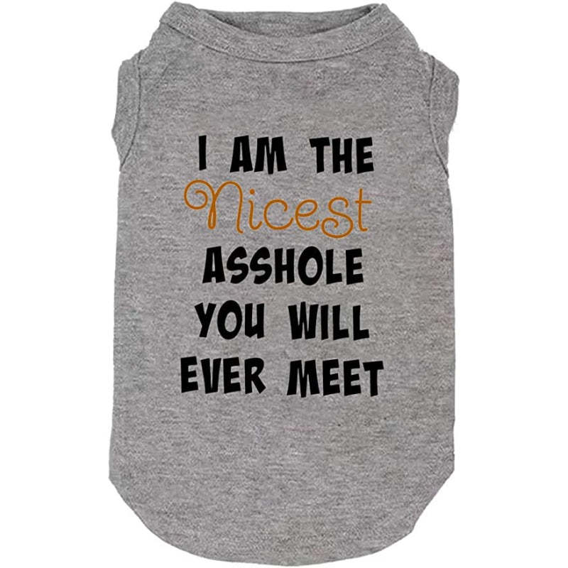 Dog Clothes Funny Slogan Print T Shirt Vest Soft and Light-Weight for Small Medium Large Dogs Sleeveless Shirts-Paw Print Pad