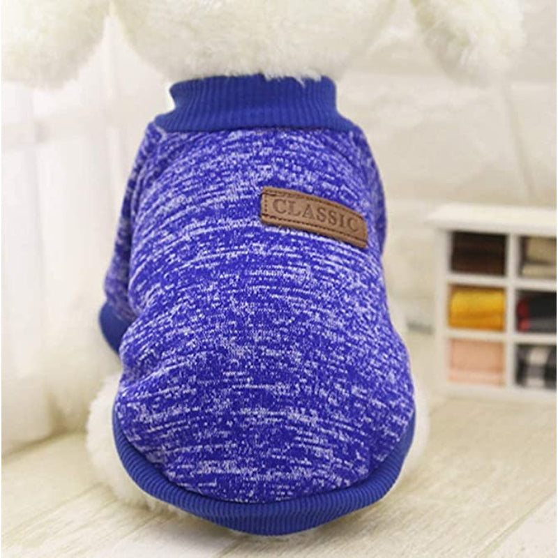 Pet Dog Classic Sweater Sweatshirt, Soft Fleece Coat-Paw Print Pad