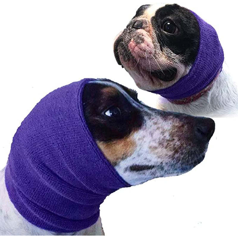 The Original Happy Hoodie For Dogs & Cats 2 Pack (1 Small, 1 Large) - The Grooming & Force Drying Miracle Tool For Relief & Calming Dogs-Paw Print Pad