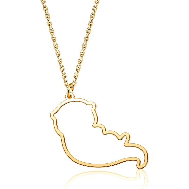 Pet Dog Cat Animal Dinosaur Necklace Personalized Jewelry-Paw Print Pad