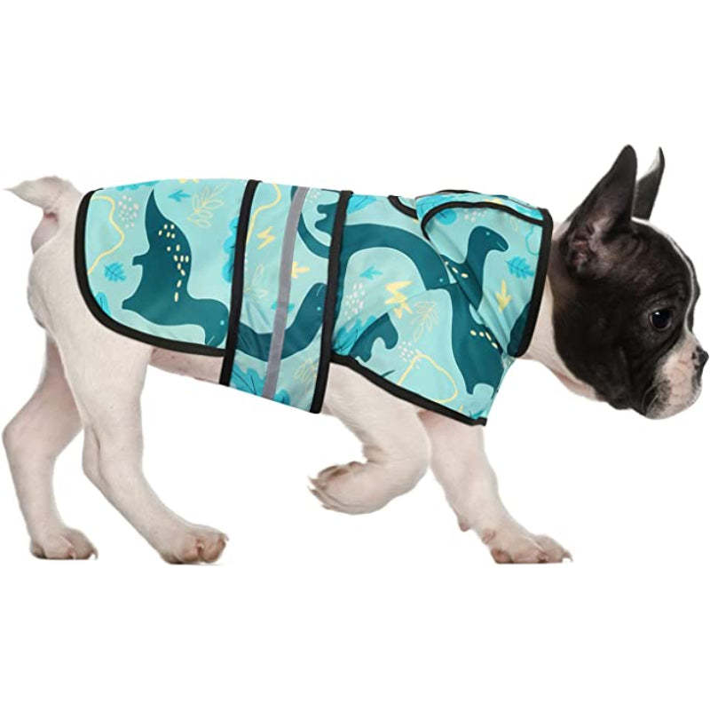 Dog Raincoat Hooded Slicker Poncho For Dogs and Puppies-Paw Print Pad