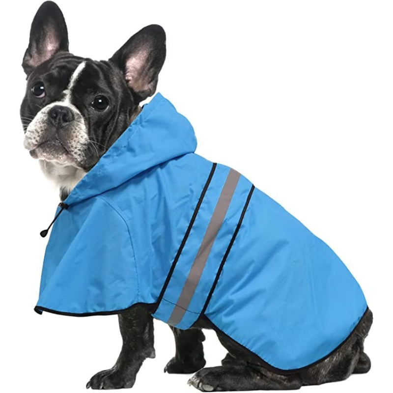 Rain Coat For Small Dogs Waterproof Adjustable Pet Raincoat Jacket-Paw Print Pad
