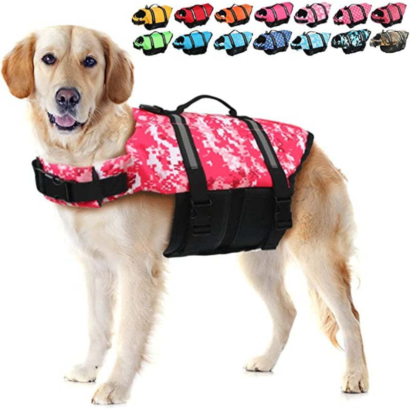 Beach Boating With High Buoyancy, Dog Flotation Vest For Dogs-Paw Print Pad