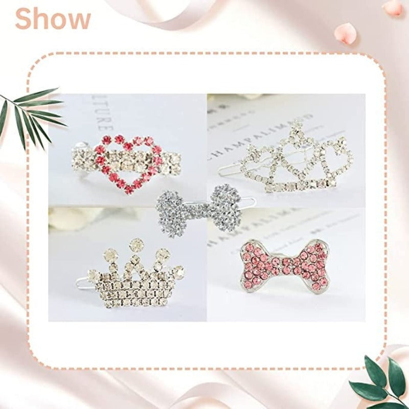 Dog Hair Bows Accessories for Chihuahua Yorkie Shih Tzu Dog-Paw Print Pad