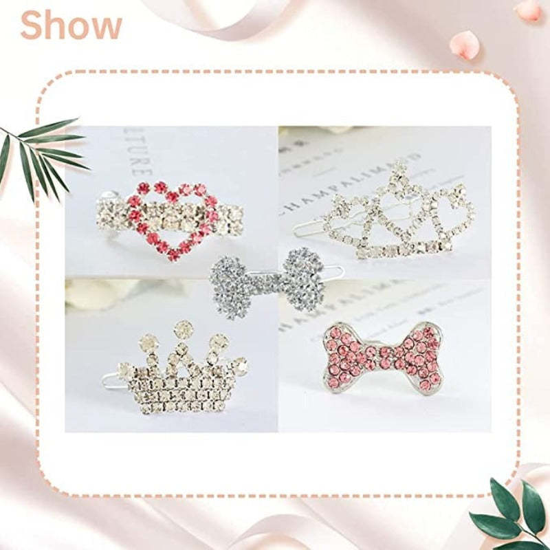 Dog Hair Bows Accessories for Chihuahua Yorkie Shih Tzu Dog-Paw Print Pad