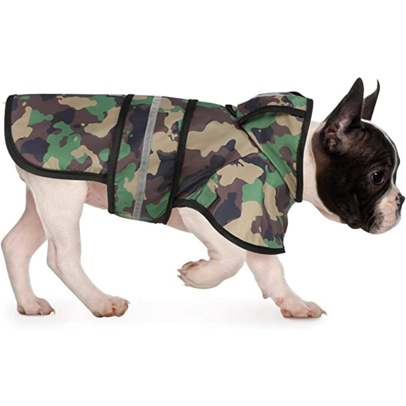 Dog Raincoat Hooded Slicker Poncho For Dogs and Puppies-Paw Print Pad