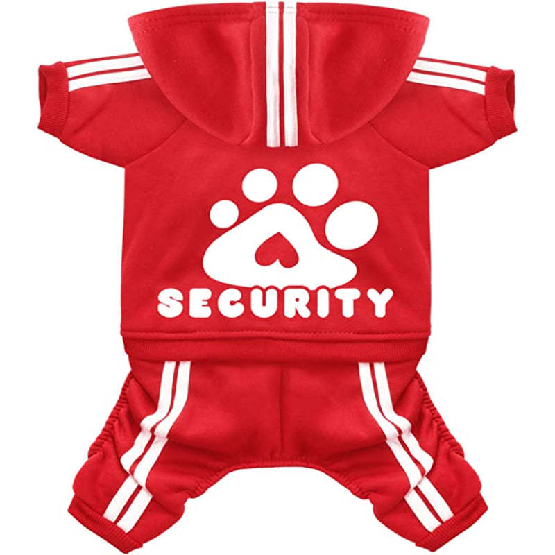 Dog Jumpsuit Sweatshirt With Security Patterns Outfit-Paw Print Pad