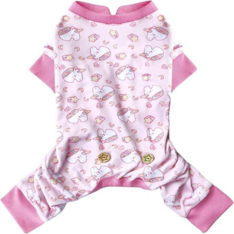 Dog Pajama Soft Material Stretchable Diamond Dogs Pajamas Onesie Pet Pjs Dogs Apparel for Small Dogs-Paw Print Pad