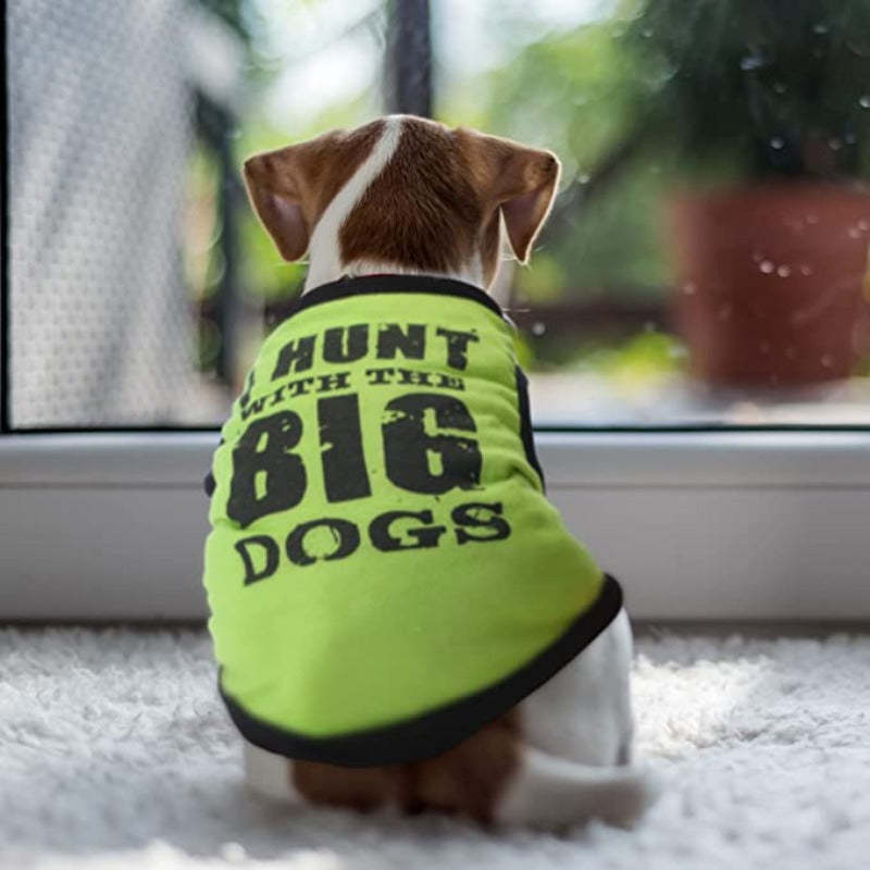 8 Pieces Dog Shirts Printed Clothes With Funny Letters Stylish Outfit