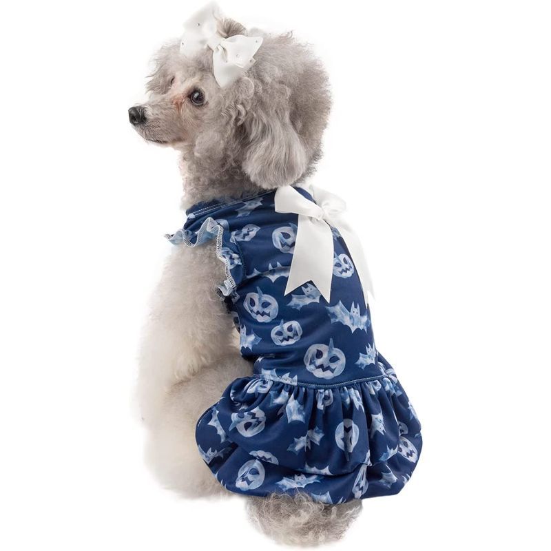 Dog Dresses Bling Mermaid Summer Puppy Clothes For Small Dogs Girl Sequins Skirt-Paw Print Pad