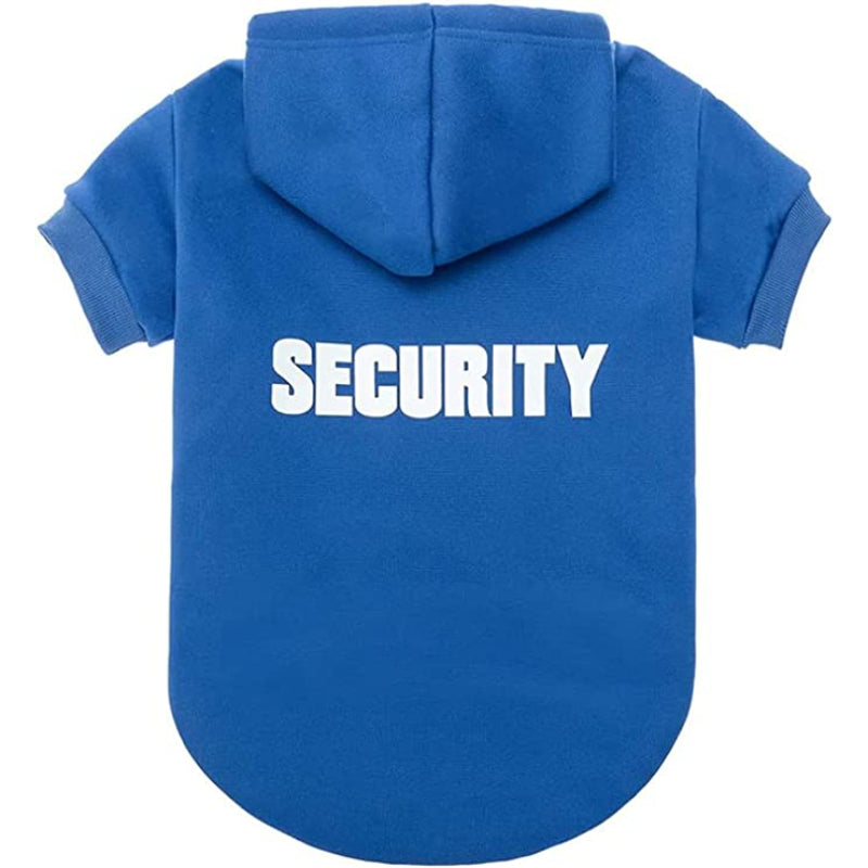 Security Dog Hoodies Puppy Sweater Cold Weather Dog Coats Soft Brushed Fleece Pet Clothes Hooded Sweatshirt For Dog Cat-Paw Print Pad