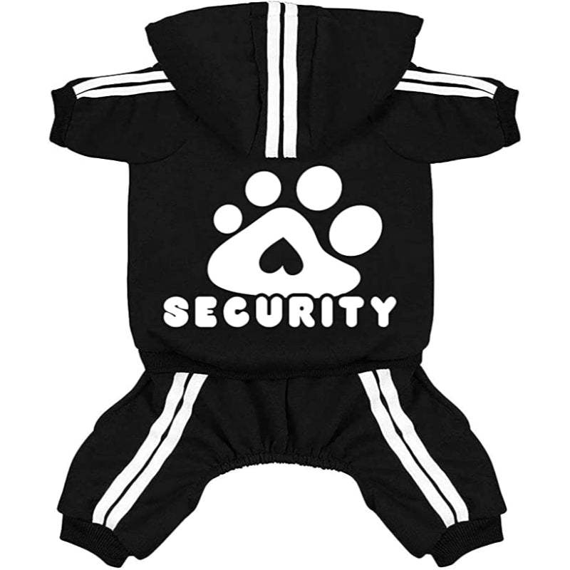 Dog Jumpsuit Sweatshirt With Security Patterns Outfit-Paw Print Pad