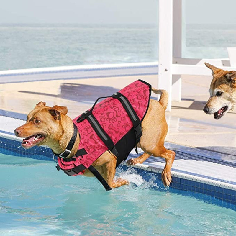 Beach Boating With High Buoyancy, Dog Flotation Vest For Dogs-Paw Print Pad