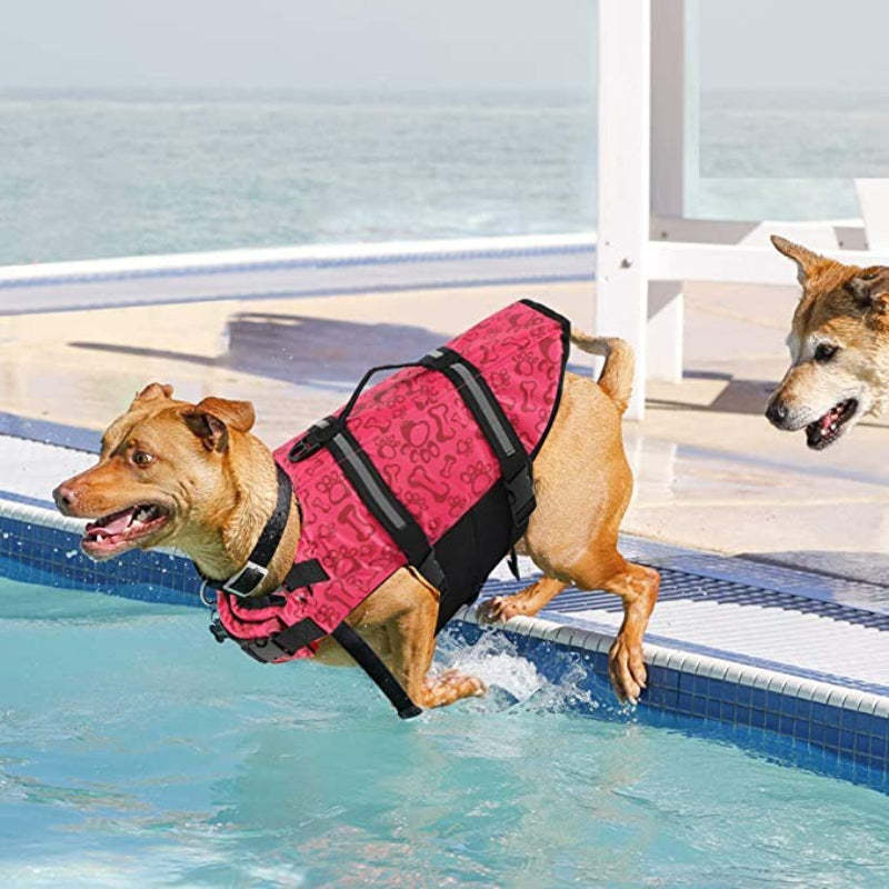 Beach Boating With High Buoyancy, Dog Flotation Vest For Dogs-Paw Print Pad