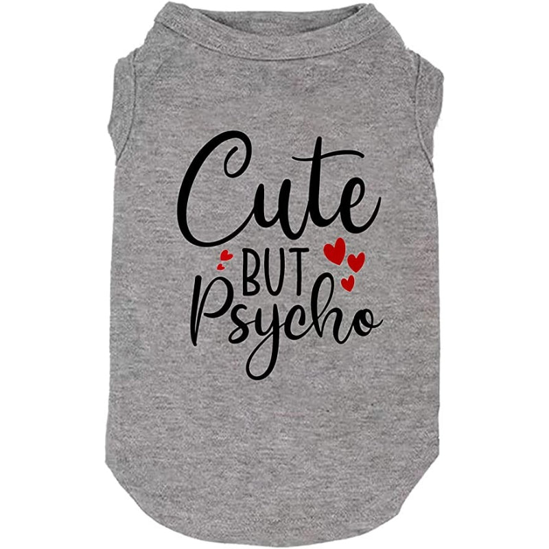 Dog Clothes Funny Slogan Print T Shirt Vest Soft and Light-Weight for Small Medium Large Dogs Sleeveless Shirts-Paw Print Pad