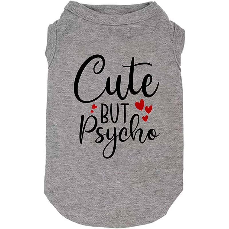 Dog Clothes Funny Slogan Print T Shirt Vest Soft and Light-Weight for Small Medium Large Dogs Sleeveless Shirts-Paw Print Pad