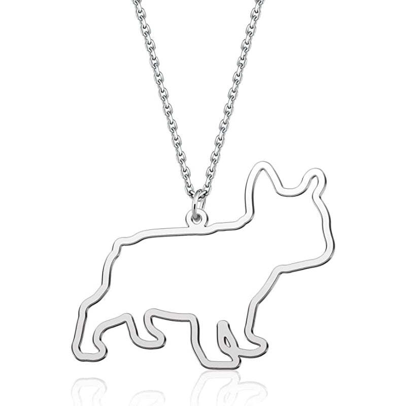 Silver Plated Necklace For Dog Grooming-Paw Print Pad